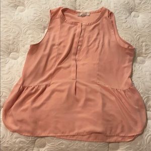 Coral sleeveless top